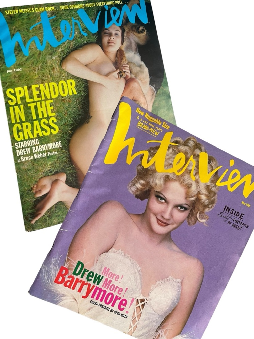 Vintage Interview Magazines Drew Barrymore 1992 1995 Fairuza Balk Guess Ad